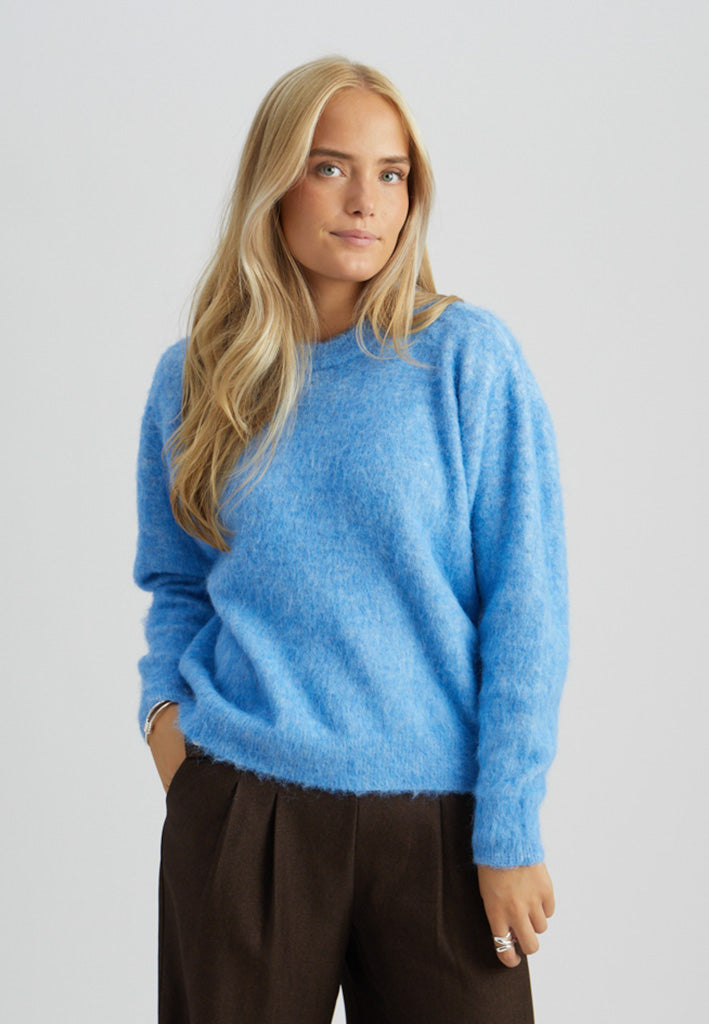 Peppercorn Sylvie RWS GRS strikbluse - Placid Blue Mel.