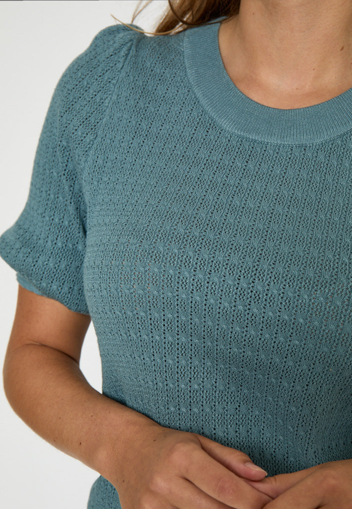 Peppercorn PCTala Puff Knit Pullover Pullover 1521 Smoke Blue