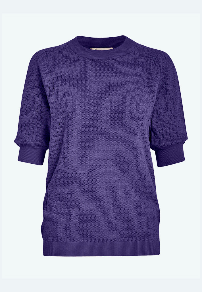 Peppercorn PCTala Puff Knit Pullover Pullover 7016 Purple Corallites