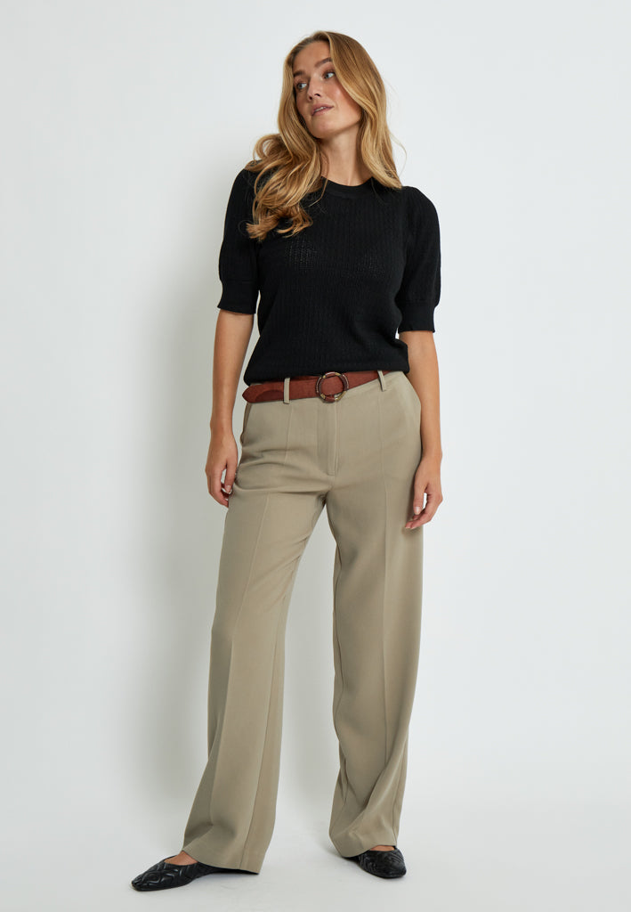Peppercorn PCTala Puff Knit Pullover Pullover 9000 Black