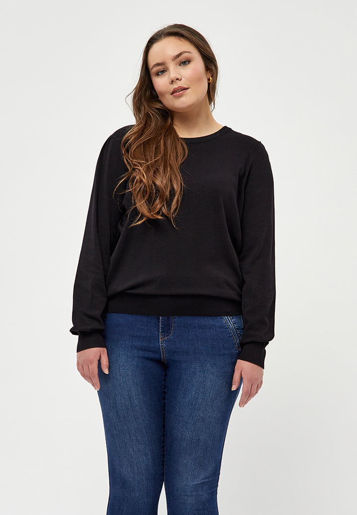 Peppercorn PCTana Knit Pullover Curve Pullover 9000 Black