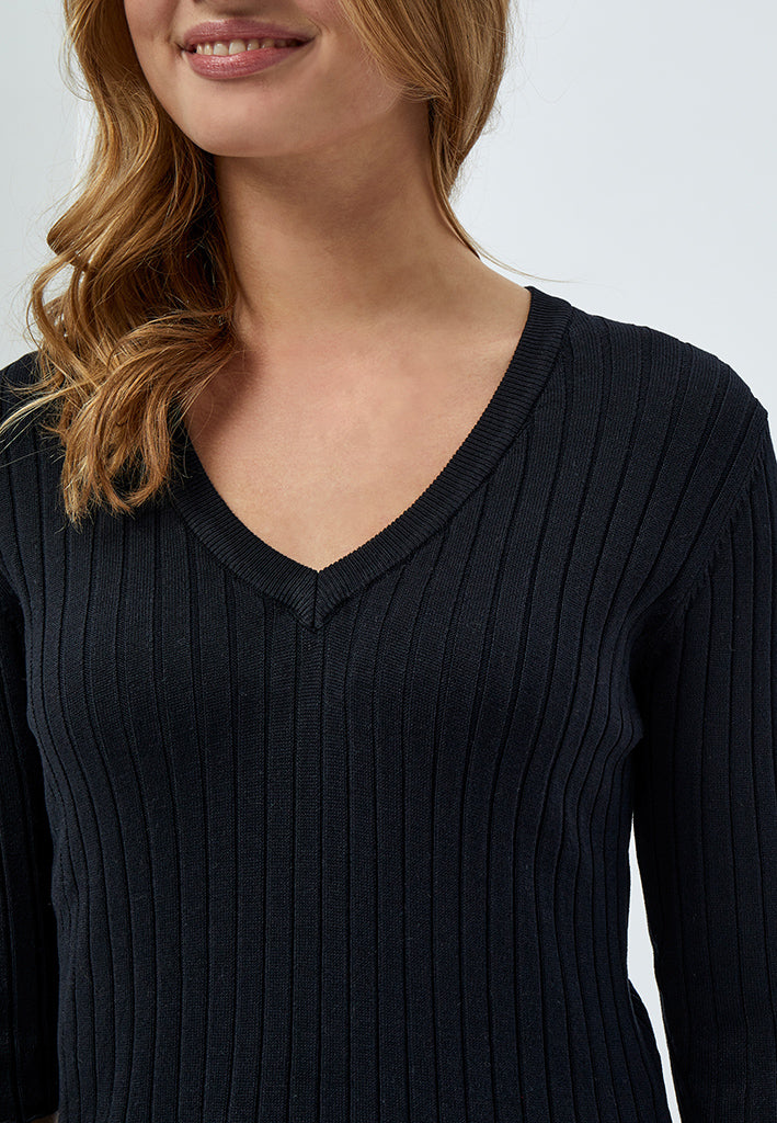 Peppercorn PCTana Rib Pullover Pullover 9000 Black