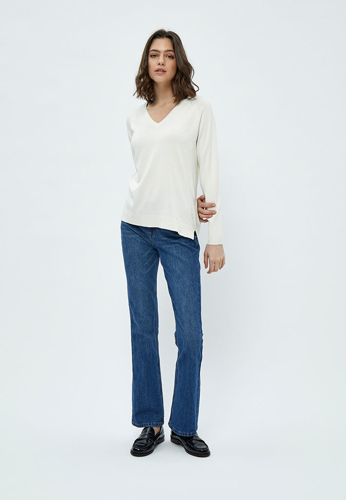 Peppercorn PCTana V Knit Pullover Pullover 235 Cloud Dancer