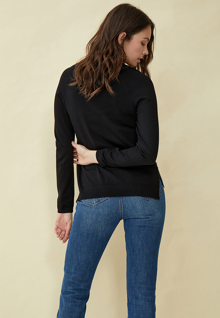 Peppercorn PCTana V Knit Pullover Pullover 9000 Black