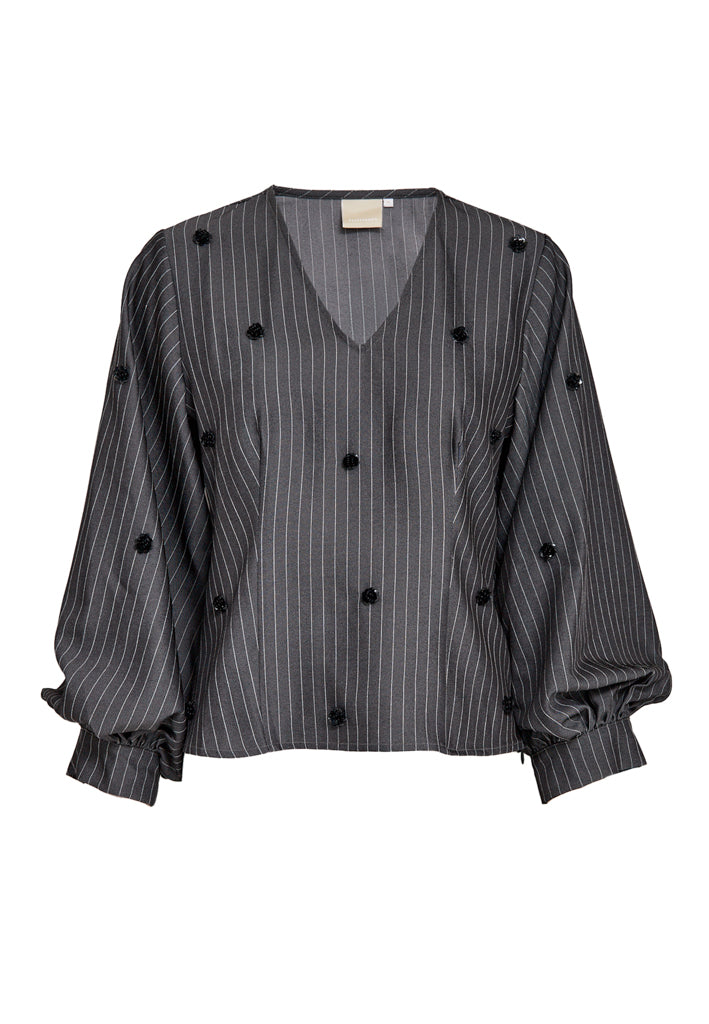 Peppercorn PCTandy Blouse Blouse 127S Dark Grey Mel.St.