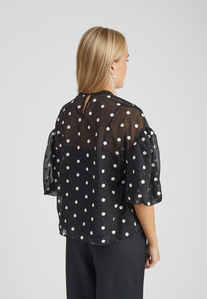 Peppercorn PCTasneem Blouse Blouse 9000J Black Jacquard