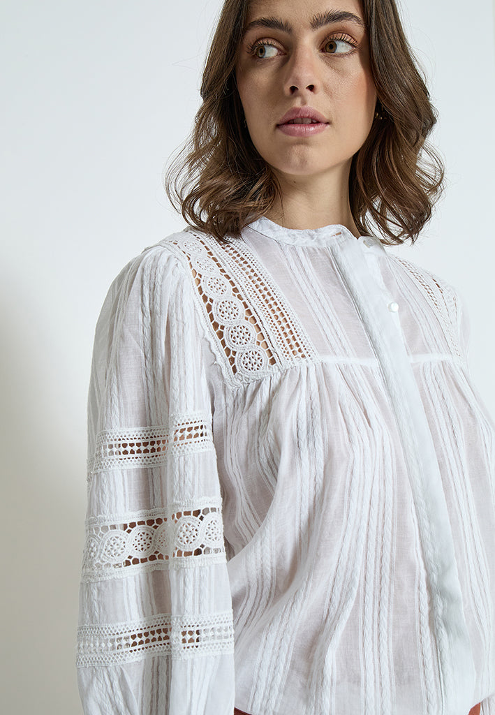 Peppercorn PCTeodora Shirt Shirt 0001 White