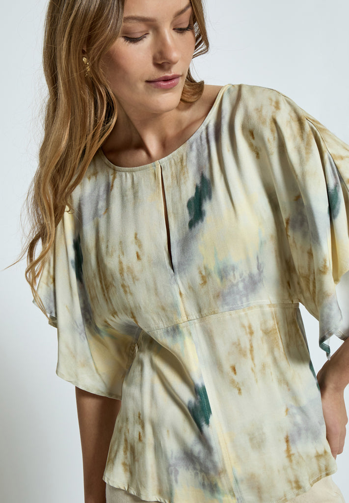 Peppercorn PCThilde Blouse Blouse 4363P Safari Sand Print