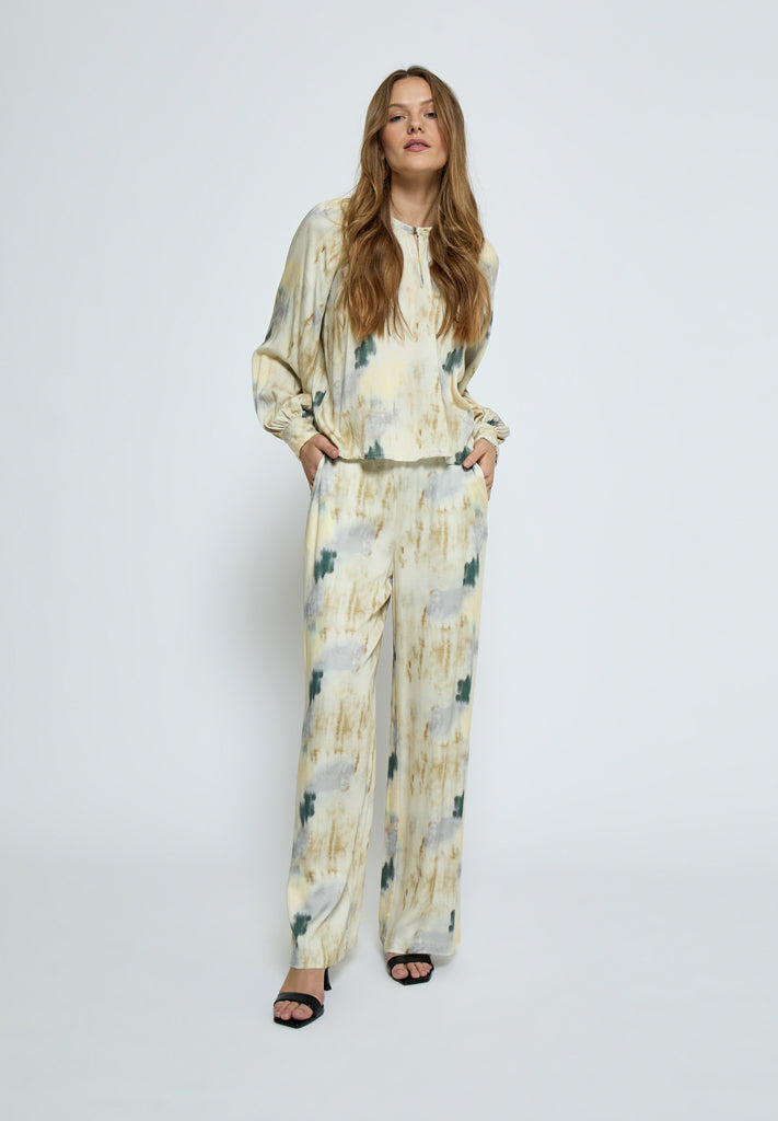 Peppercorn PCThilde Pants Pant 4363P Safari Sand Print