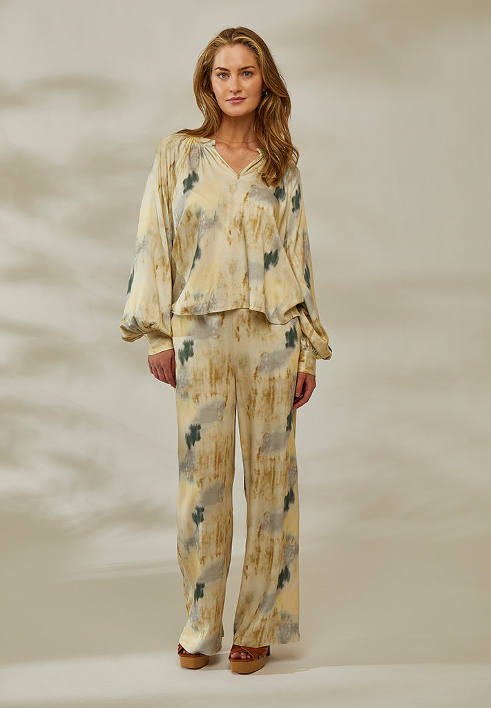 Peppercorn PCThilde Pants Pant 4363P Safari Sand Print