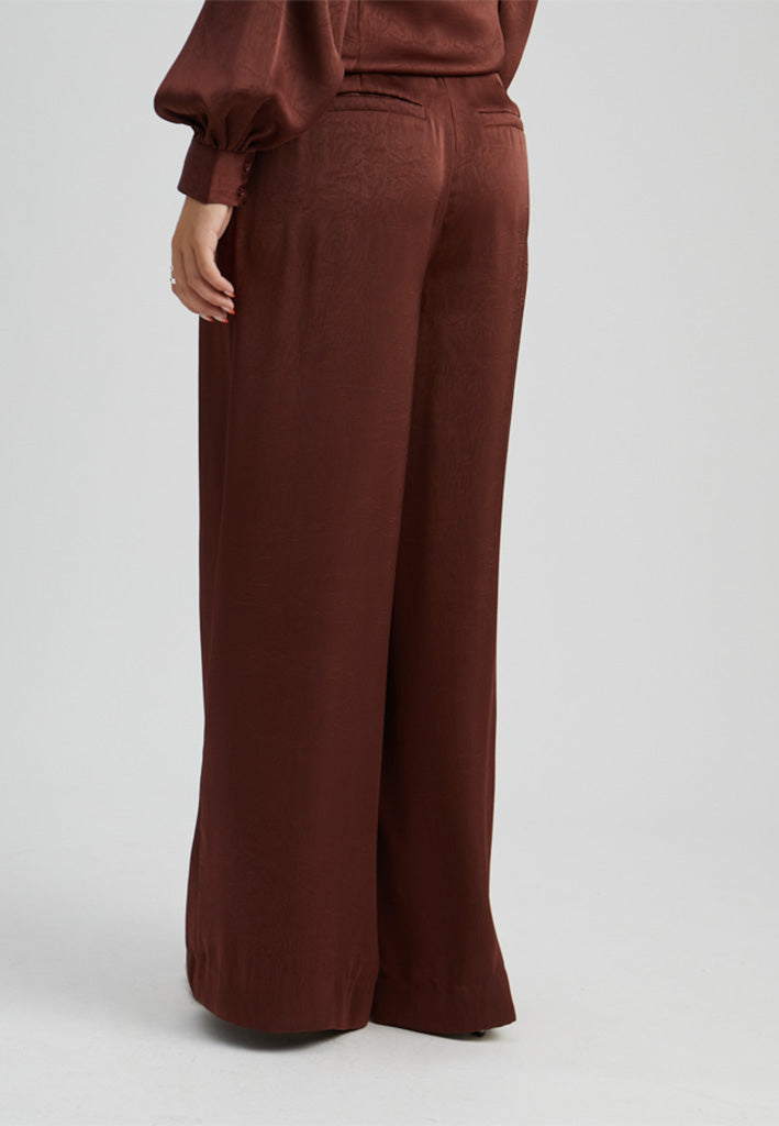Peppercorn PCTina Pant Pant 4980MET Chocolate Bordeaux