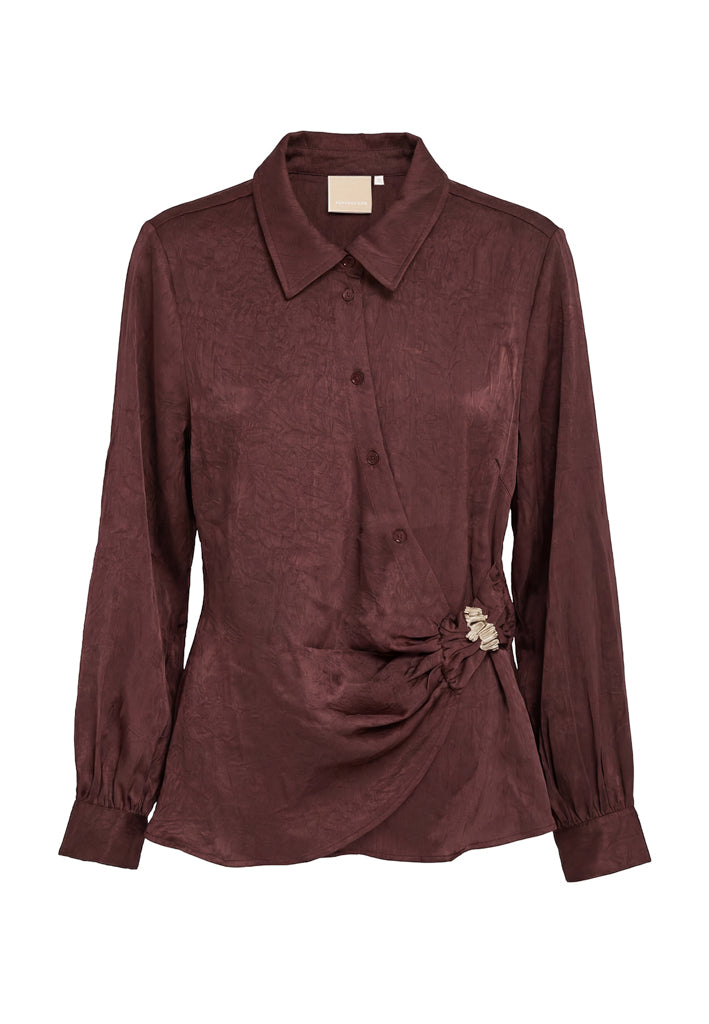 Peppercorn PCTina Shirt Shirt 4980MET Chocolate Bordeaux