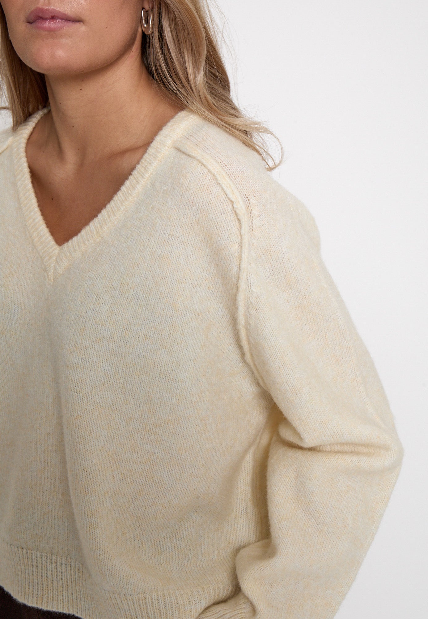 Peppercorn PCTirna RWS V-neck Pullover Pullover 2206 Fog Sand