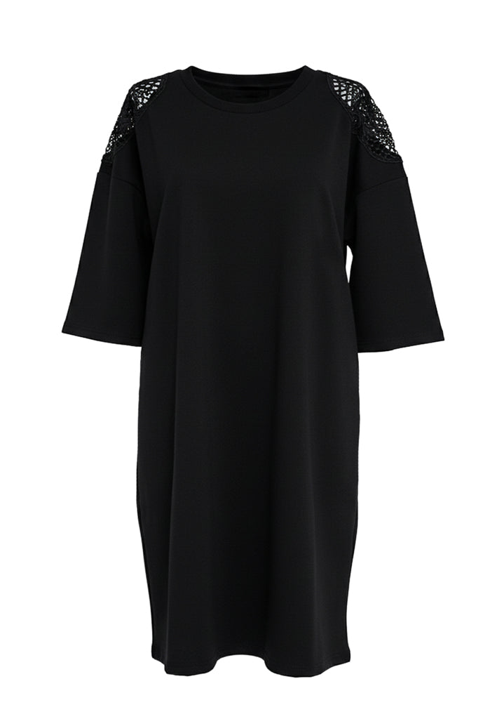 Peppercorn PCTomine GRS Lace Sweat Dress Dress 9000 Black