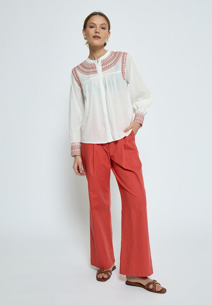 Peppercorn PCTorvi Shirt Shirt 6308P Mecca Orange Print