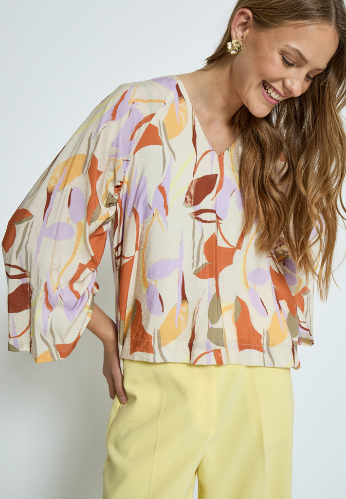 Peppercorn PCTracy Blouse Blouse 0265P Sandshell Print