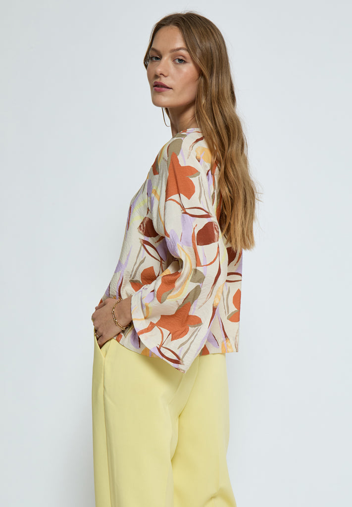 Peppercorn PCTracy Blouse Blouse 0265P Sandshell Print