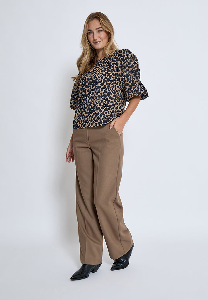 Peppercorn PCTyrell Leo Blouse Blouse 9168P Leopard Print