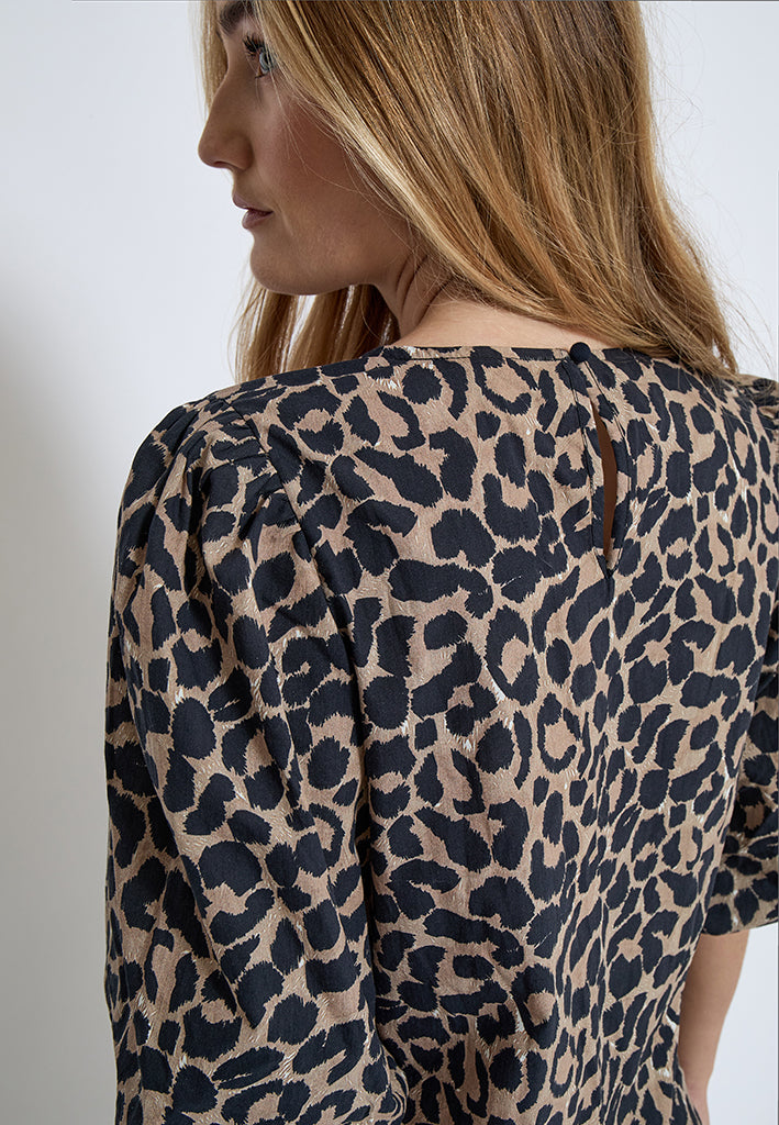 Peppercorn PCTyrell Leo Blouse Blouse 9168P Leopard Print