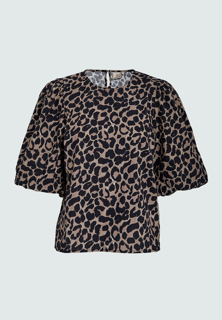 Peppercorn PCTyrell Leo Blouse Blouse 9168P Leopard Print