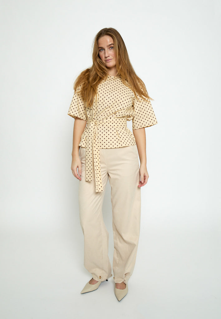 Peppercorn PCTyrell Wide Sleeve Blouse Blouse 9097P Dot Print