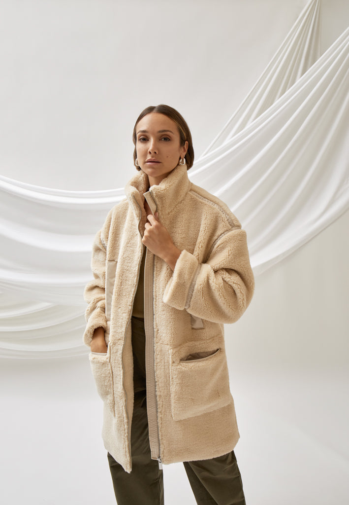 Peppercorn PCZoey Coat Coat 2206 Fog Sand