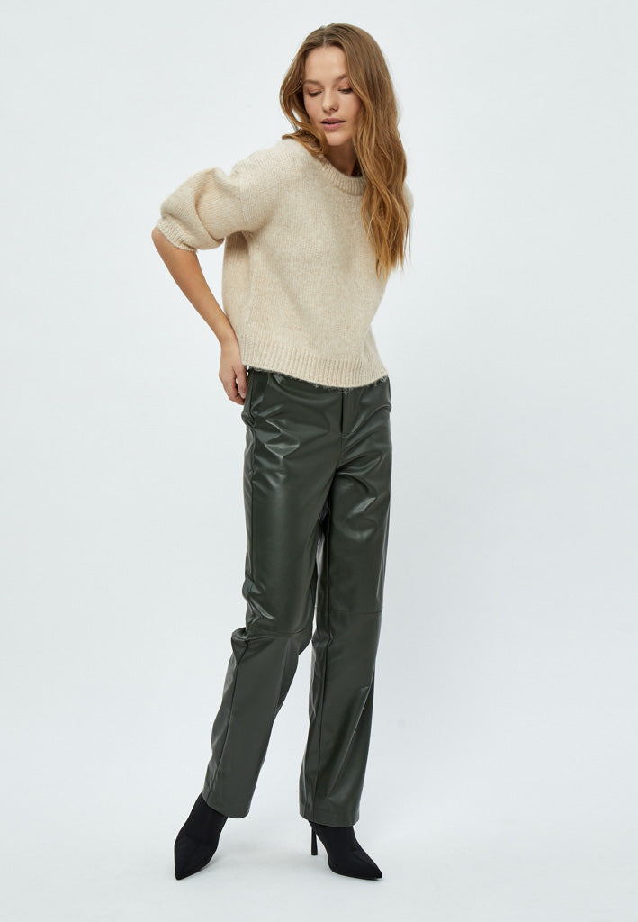 Peppercorn Pat GRS Half Sleeve Knit Pullover Pullover 0265M Sandshell Melange