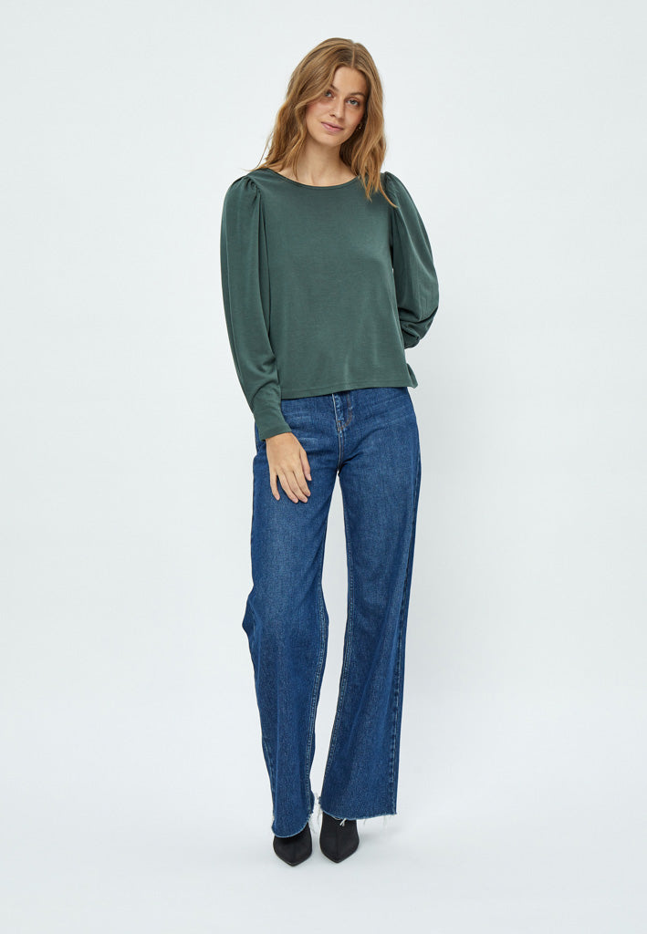 Minus Reyna Modal Blouse Blouse 4112 Jungle Green