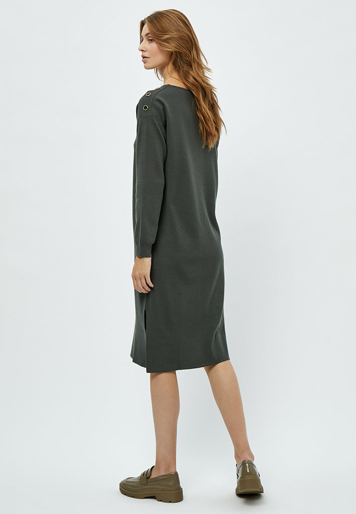 Peppercorn Rosalia Boat Neck Dress Dress 3655 Beluga Green
