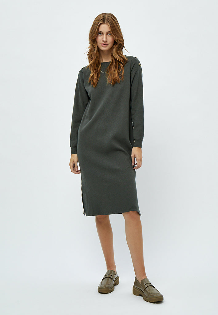 Peppercorn Rosalia Boat Neck Dress Dress 3655 Beluga Green