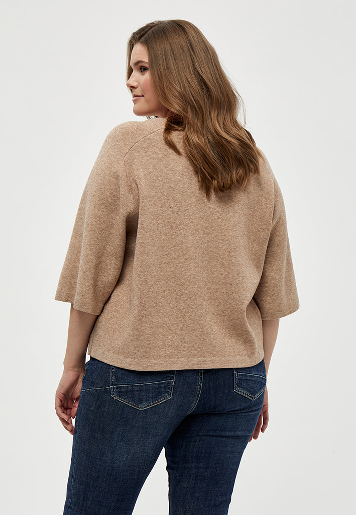 Peppercorn Rosalia Knit Pullover Curve Pullover 0273M Warm Sand Melange