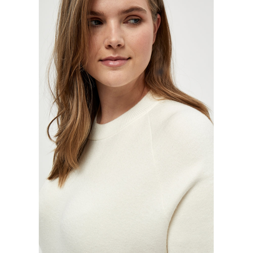 Peppercorn Rosalia Mock Neck Knit Pullover Curve Pullover 0001 White