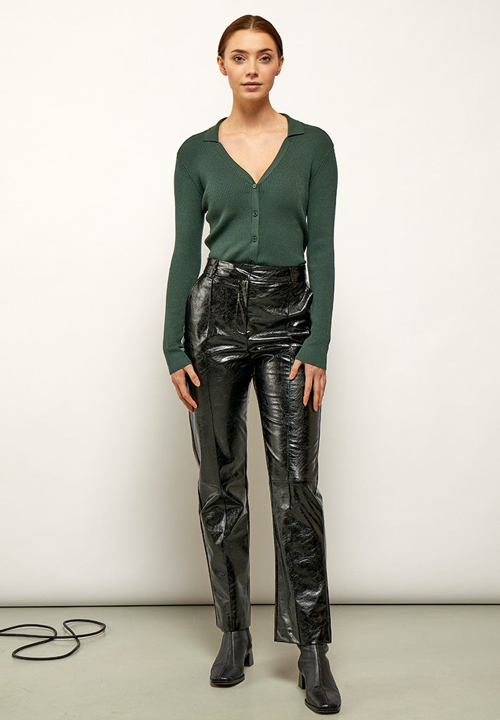 Minus Agathe PU Pant Pant 100 Black