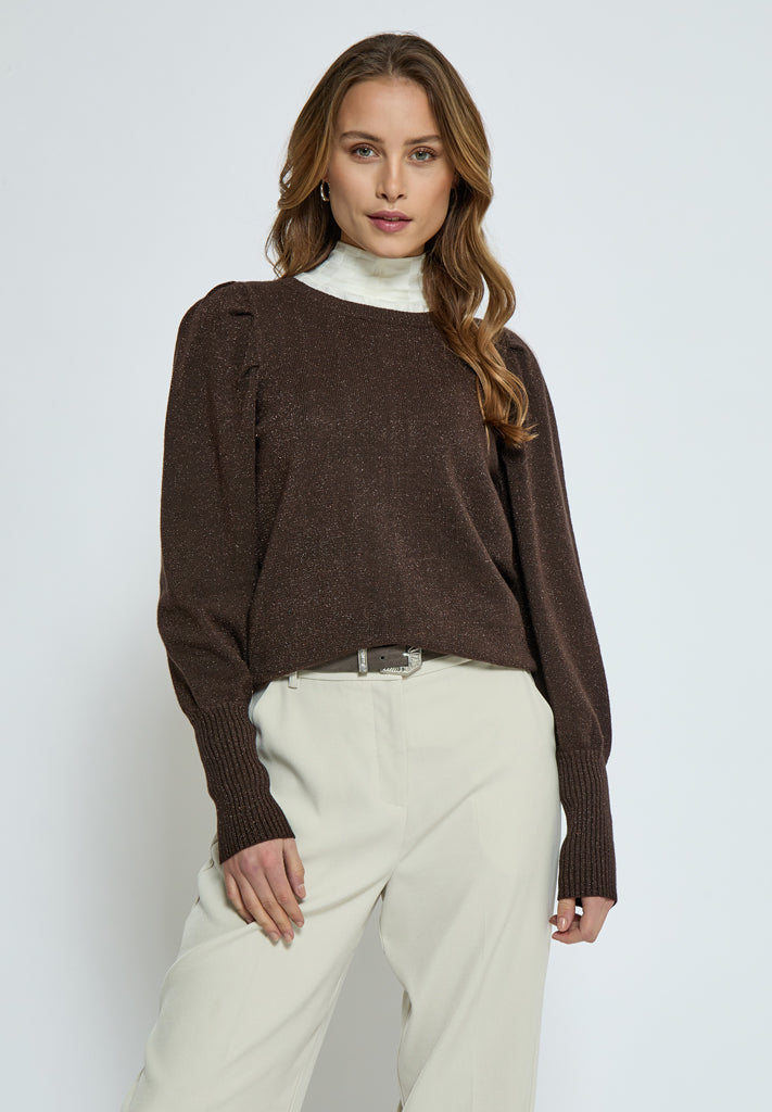 Peppercorn Anissa Pullover Pullover 5406MET Coffee Bean Brown Metallic
