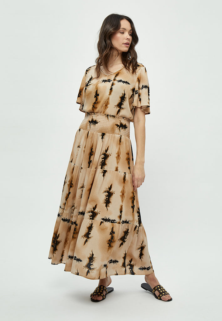 Desires Bina Smock Skirt Skirt 0975P Cuban Sand Print