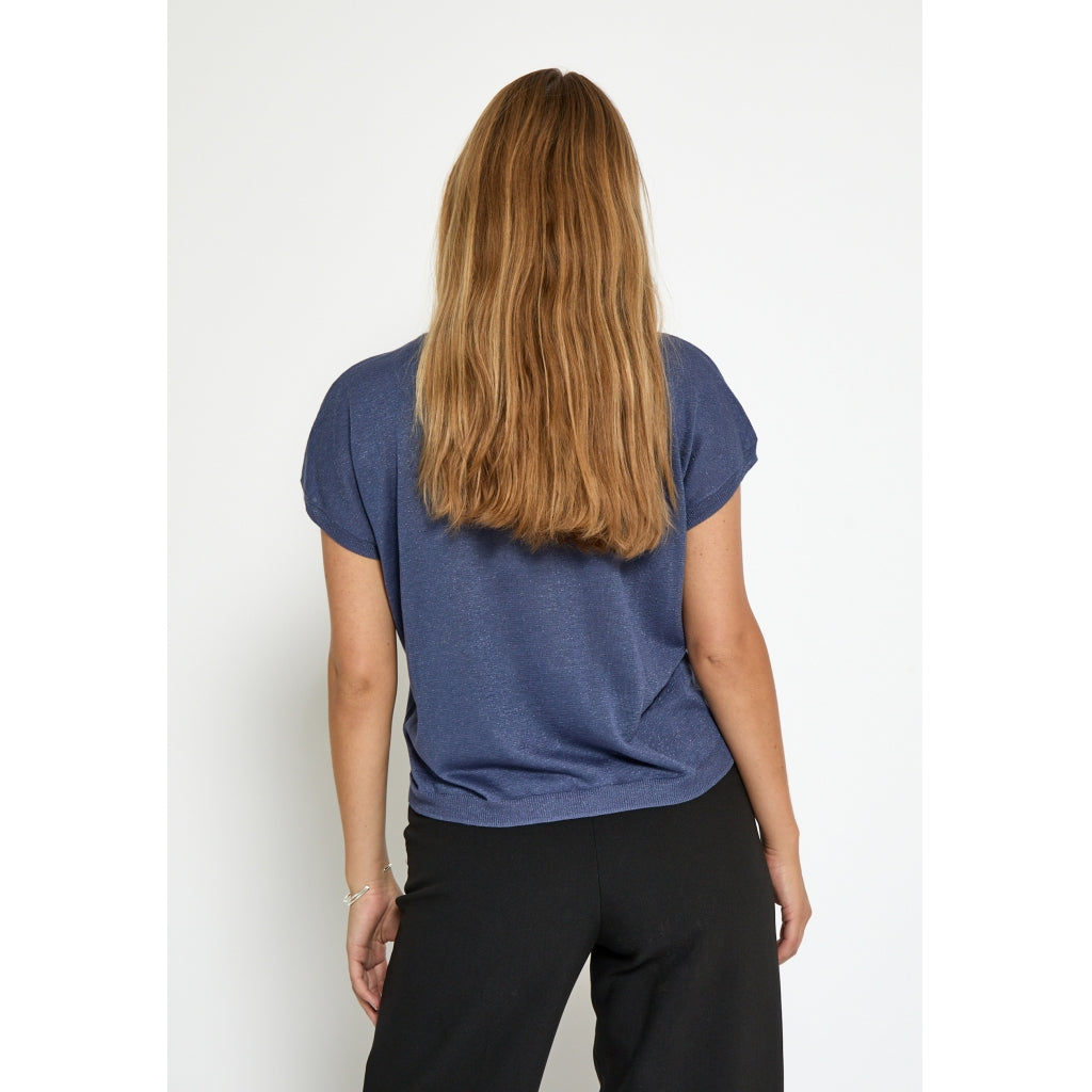 Minus Carlina Knit T-Shirt T-Shirt 2216MET Nightshadow Metal.