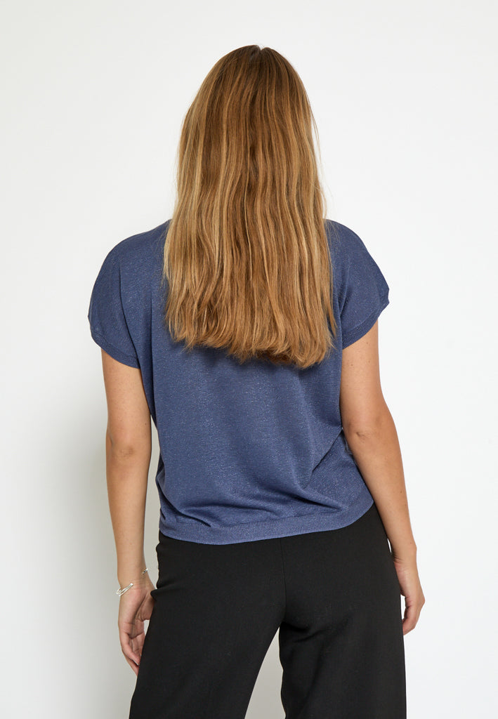 Minus Carlina Knit T-Shirt T-Shirt 2216MET Nightshadow Metal.