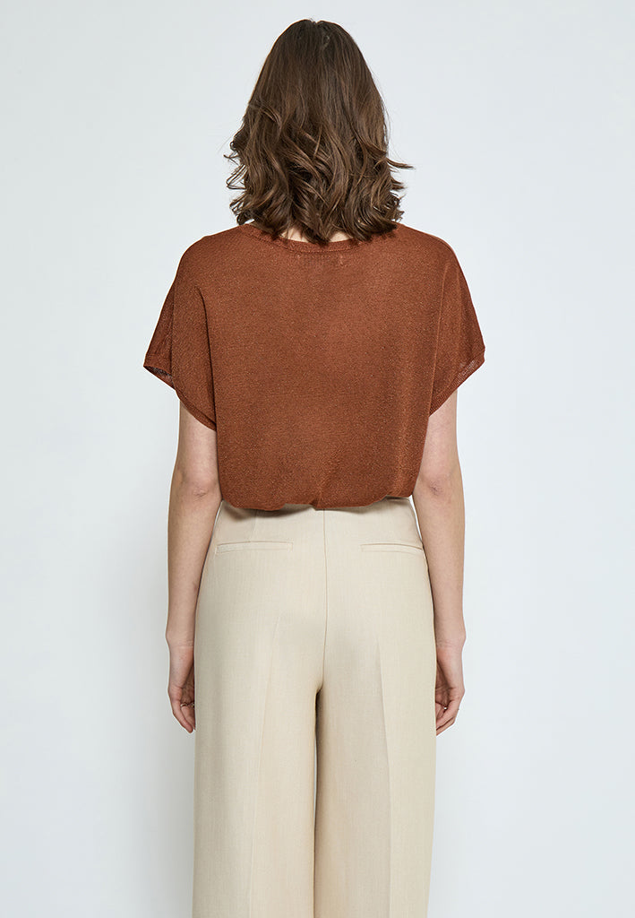 Minus Carlina Knit T-Shirt T-Shirt 3000L Desert Sand Metal.