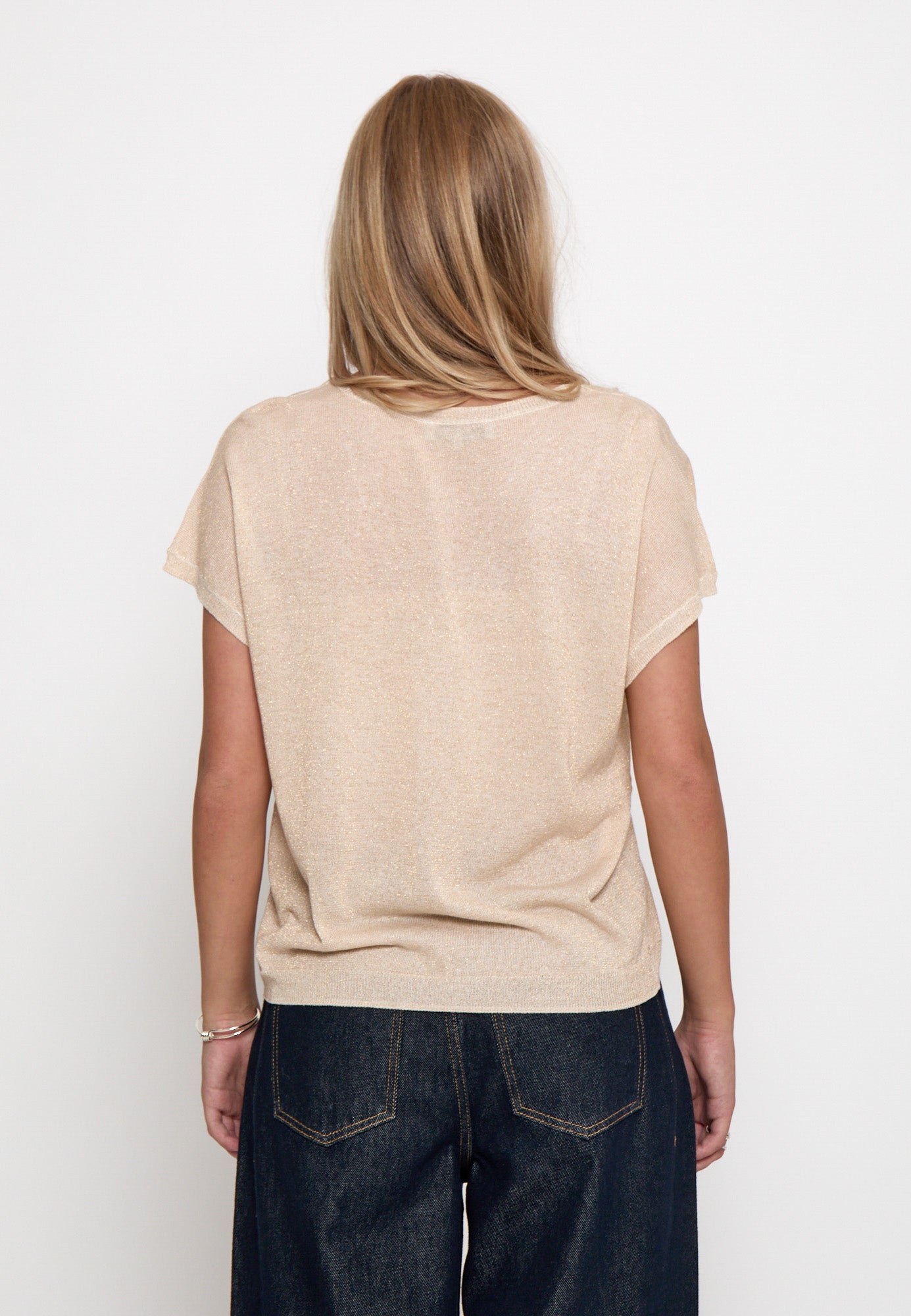 Minus Carlina Knit T-Shirt T-Shirt 348MET Medal gold Metallic