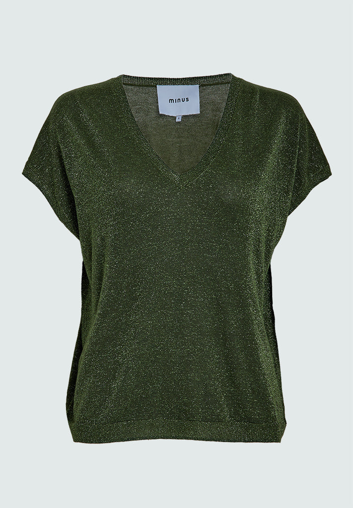 Minus Carlina Knit T-Shirt T-Shirt 3835Met Rifle Green Metal.