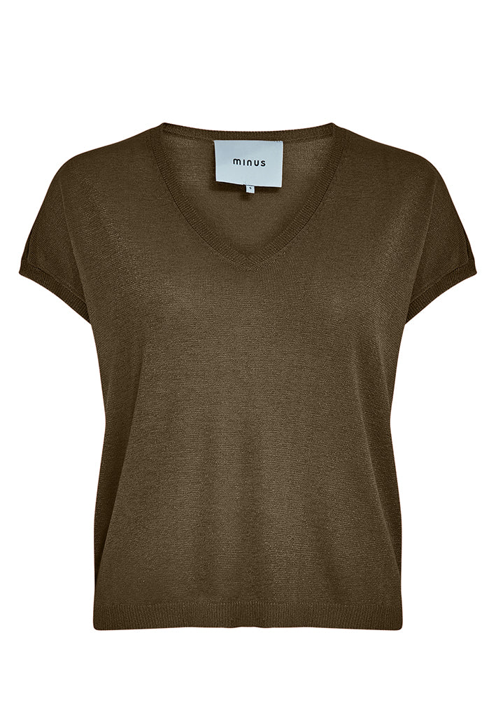 Minus Carlina Knit T-Shirt T-Shirt 5168MET Beech Green Met.