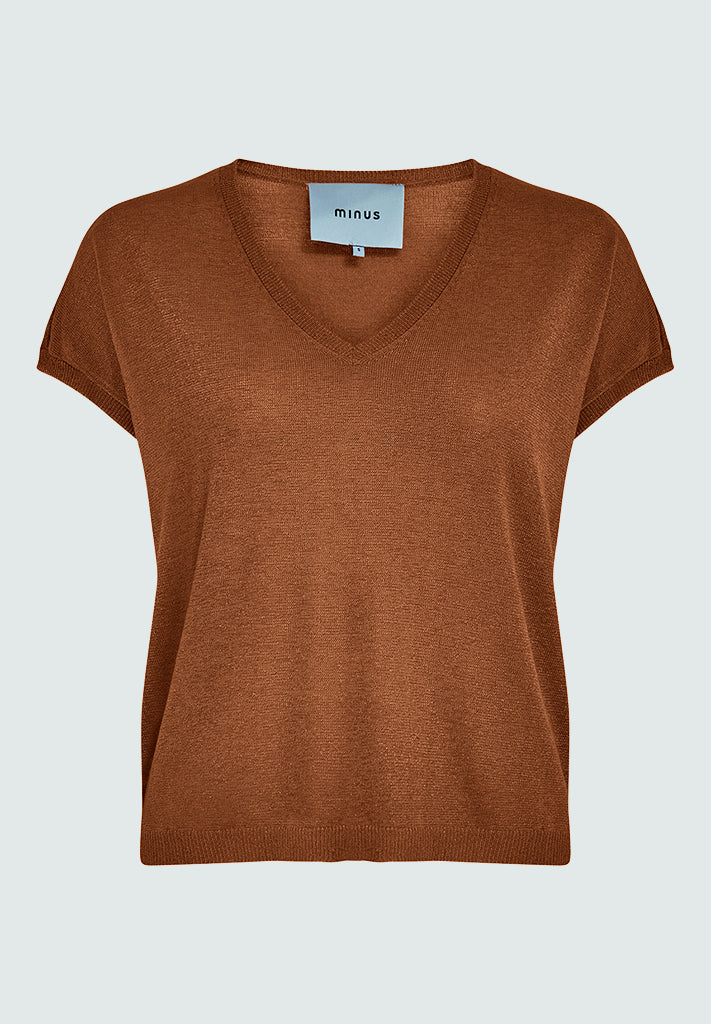Minus Carlina Knit T-Shirt T-Shirt 5351MET Glazed Ginger Metal.