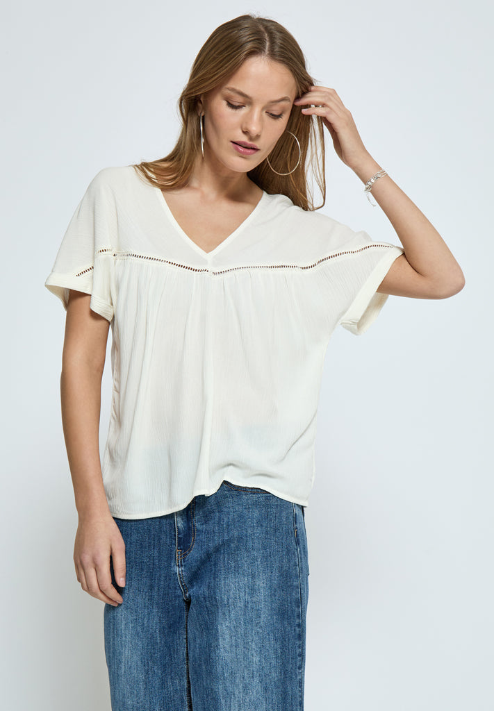 Desires DSAggi V Blouse Blouse 0011 Gardenia