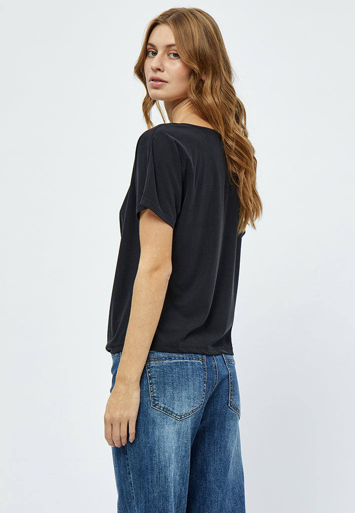 Desires DSAmalia Drape T-Shirt T-Shirt 9000 Black