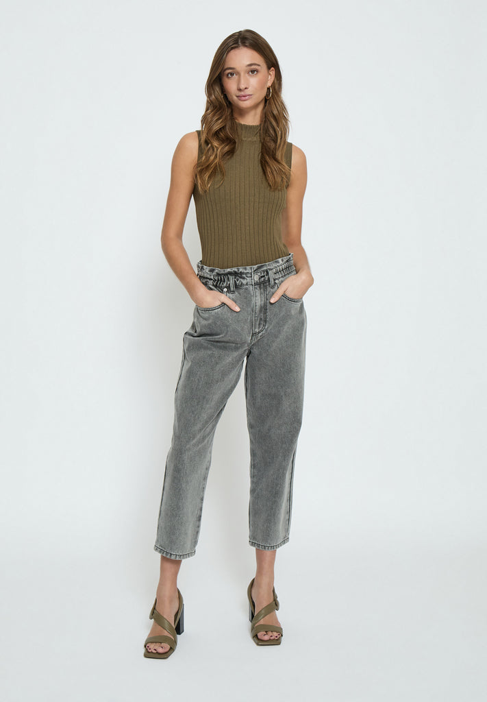 Desires DSAmanda HW Cropped Jeans Jeans 9000W Black Washed