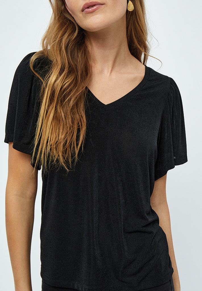 Desires DSBob Flounce Top T-Shirt 9000 Black