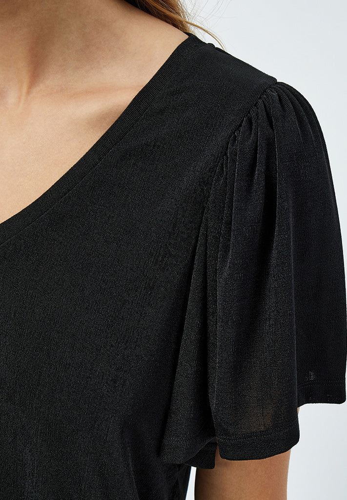 Desires DSBob Flounce Top T-Shirt 9000 Black