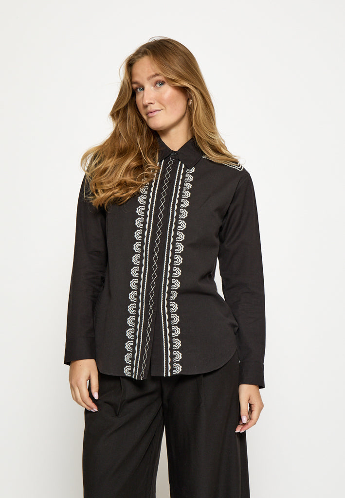 Desires DSCharlene Embroidery Shirt Shirt 9000 Black