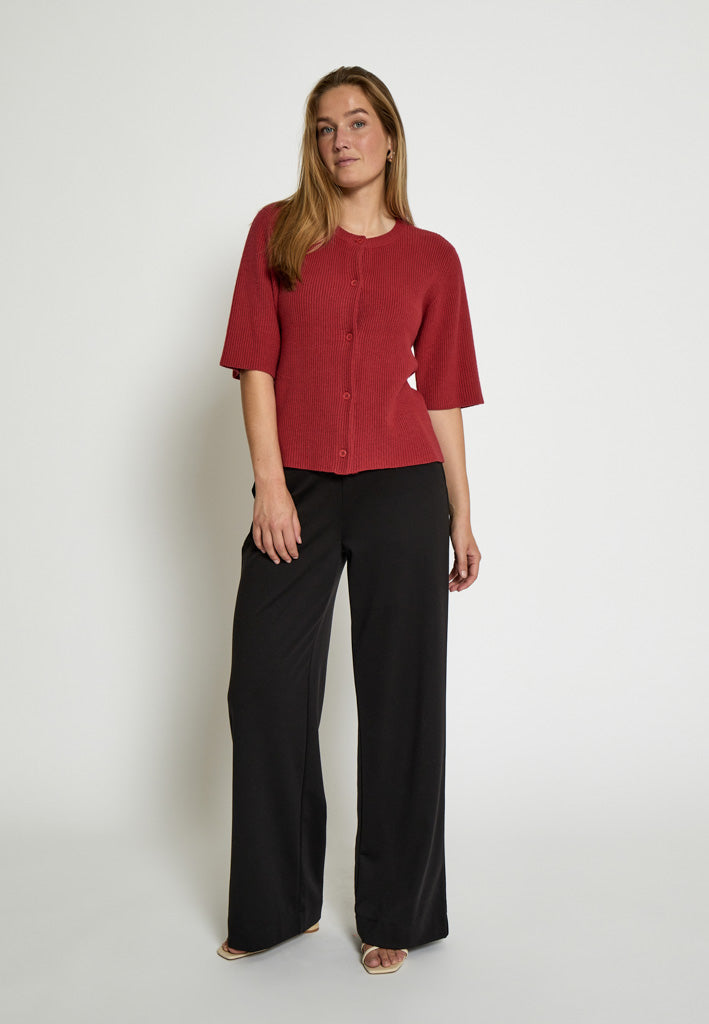 Desires DSDelta Short Sleeve Knit Cardigan Cardigans 4056 Cardinal Red