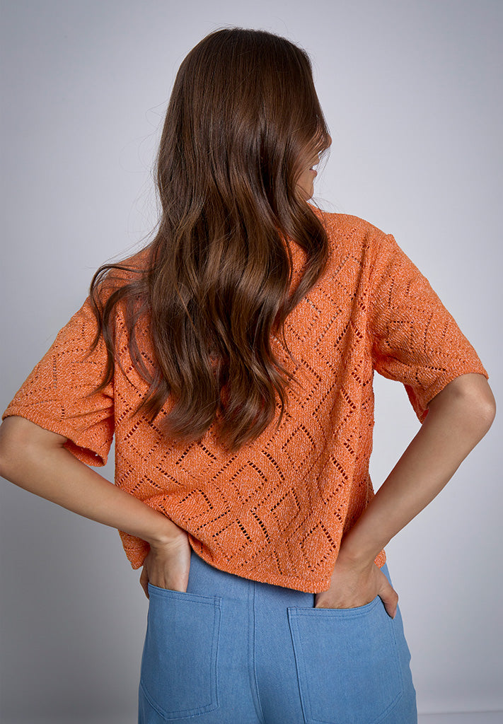 Desires DSElsa Crochet Shirt Shirt 6511 Russet Orange